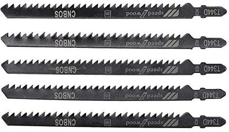 Jigsaw Blades MASO 5 PCS T344D T-Shank Jig Saw Blade Universal Jig Blade Assortment for Cutting Metal Wood PVC and More - fit Bosch, Dewalt, Hitachi, Makita, Festool etc