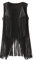 EUCoo Gilet da Donna Elegante Nappe con Frange Gilet Senza Maniche Gilet in Pelle Scamosciata Finta Giacca Gilet Cardigan Anteriore Aperto