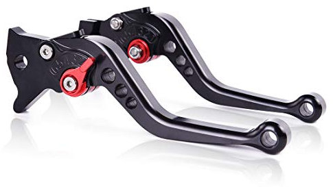 Auzkong Brems Kupplungshebel für Aprilia RS4 125 (2011-2017) Schwarz 1 Paar