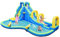GYMAX Aufblasbare Wasserrutsche, Wasserpark mit Kletterwand, Planschbecken & Wasserwerfer, Hüpfburg aus Oxford-Stoff, 478 cm x 365 cm x 242 cm, für bis zu 4 Kindern, (ohne Gebläse)