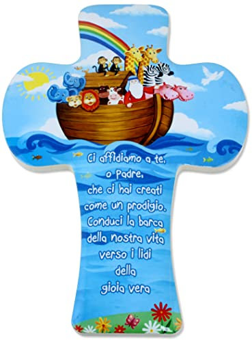 Generico Croce da Parete - Croce Serie Bimbi - Arca di Noè - Cm 22x15