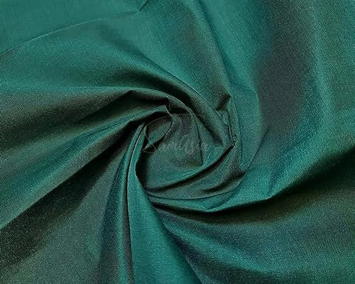 Tissu en polycoton vert bouteille uni pour la couture, l'art et l'artisanat, la couture, le matelassage | 115 cm de large | Longueur prédécoupée 0,5 m