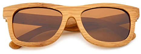 Naudamp Occhiali da Sole in bambù polarizzati Uomo Donna Occhiali in Legno per Sport Acquatici e attività all'aperto