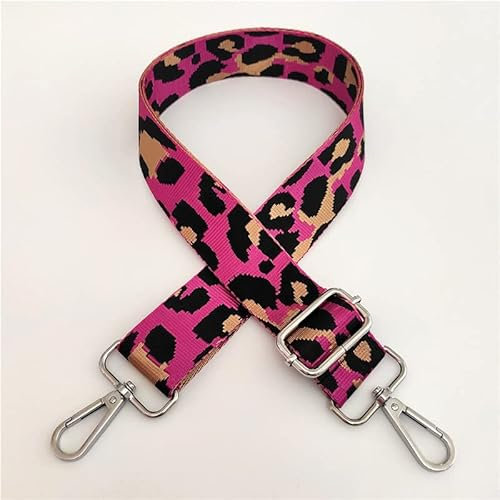 PTNKUIIY Verstellbarer Schulterriemen für Taschen, 80-130cm Taschengurt mit Karabiner 3,8cm Breit Schultergurt Taschenhenkel Tragegurt Umhängegurt für Handtaschen für Damen, DIY Zubehör,Rose