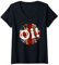 Damen Punk Oi! Britische Flagge Union Jack T-Shirt mit V-Ausschnitt