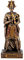 BEAUTIFUL GREEK STATUES Osiris Miniatur-Statue aus ägyptischem Gott aus Kunstharz, handbemalt, Bronze, 8,9 cm