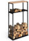 IDMarket - Kaminholzregal, vertikal, groß, mit Regalen, 33 x 66 x 112 cm