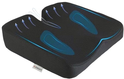 COEHSFY Sitzkissen aus Memory-Schaum Steißbein Sitzpolster Verdicken Erweitern Starke Unterstützung und Komfort für Bürostühle Autositz Esszimmerstühle Gaming-Stühle Rollstühle