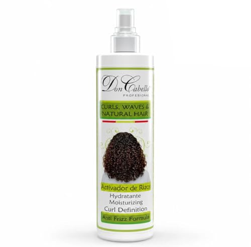 Don Cabello Activador de Rizos Spray 400 ml, Fijacion Fuerte, Anti Frizz