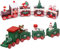 RunFar shop Tischdeko Mini Weihnachten Zug Weihnachtszug Deko Holz-Eisenbahn Weihnachtsdeko Tisch Geschenke für Xmas PartyWeihnachten Neujahr