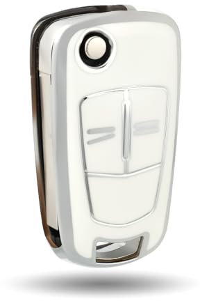OFFCURVE Autoschlüssel Hülle Schlüsselhülle, Schlüsselcover TPU Autoschlüssel Schutzhülle 2 Tasten für Opel Vauxhall Astra Zafira Adam Insignia Mokka Corsa Signum Tigra Meriva