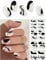 Wahrshei Nagelfolien | 20 French Lines UV Gel Nagelfolie | Nagelfolie Selbstklebend | Gel Nail Stickers, Gellack Wraps für Nagel