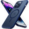 Iokmax Magnetic for iPhone 14 Pro Max Case [Compatible with MagSafe] with 2X Screen Protector, Military-Grade Slim Shockproof Phone Cover Translucent Matte Anti-Fingerprint Anti-Scratch,6.7 inch,Blue