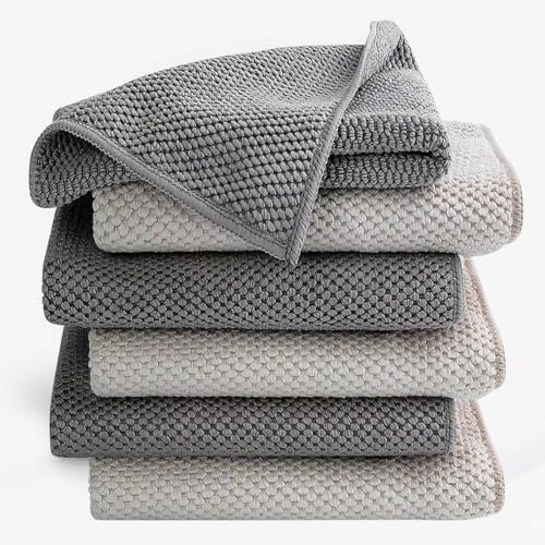 Cnyobvi 6Pack Barista Towels, Barista Microfiber Cloths, Coffee Cleaning Accessories for Espresso Machine, Steam Wand, Countertop,12”x12”