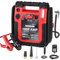 acetek 1800 Amp Starthilfe mit Luftkompressor, UltraSafe Starthilfe Powerbank 260 PSI Reifenfüller, 20000mAh 12V Auto Blei-Säure-Batterie Booster (bis zu 6L Gas oder 6L Diesel Motor) (Rot)