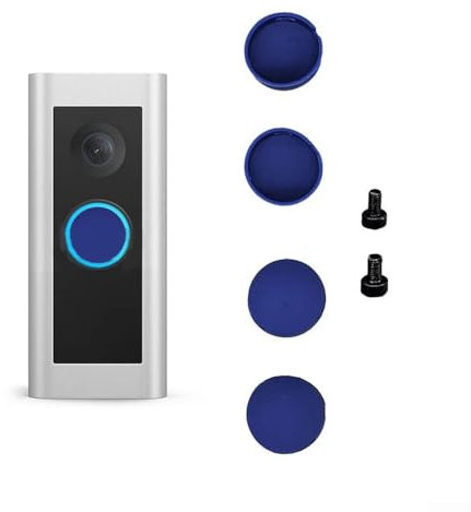 2 Set Doorbell Button Kits Featuring Silicone Covers and Metal Screws for Ring Doorbell Pro