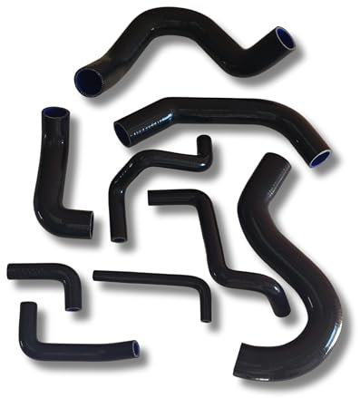 Juego De Manguitos De Silicona compatible con Nissan Patrol Y60 RD28T : Silicona Reforzada para el Circuito de Agua Refrigerante