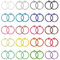 Pilikoll 40 Pièces 30mm Anneaux de Porte-clés en Métal Coloré Circulaires Anneaux De Porte-Clés Porte-Clés Ronds En Métal Fendu Colorés anneaux Ronds en Metal pour DIY Art, Clés, Ornements Accessoires