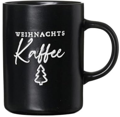 Ritzenhoff & Breker Kaffeebecher Weihnachtskaffee schwarz weiß 390ml