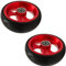 Rollstuhlräder 5 Zoll, Ersatz Lenkrollen für Rollstuhl, 120 kg Maximale Belastung Rollstuhl Vorderrad, Vordere kleine Räder, für Gesundheitsfahrzeuge(Red,4in/10cm)