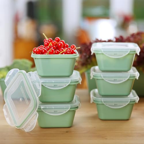 your GEAR Pila Frischhaltedosen - Meal Prep Boxen - Set 6-teilig à 300 ml mit luftdichtem Deckel, BPA-frei, stapelbar, mikrowellengeeignet, für Küche & Kühlschrank - Kühlschrank Organizer