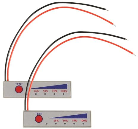 Laroal Pezzi Misuratore di Batteria Monitor 3S 11.1-12.6V Indicatore di capacità della Batteria Controllo del Livello di Potenza Display Digitale Copertura Posteriore per Auto Marine RV Boat