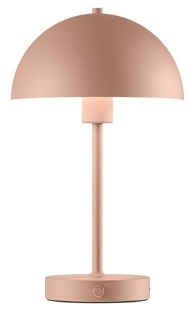 skølm LED Tischlampe Aeriala, Tischleute dimmbar, aufladbar per USB-C, Nachttischlampe warmweißes Licht Leuchtdauer bis zu 10 h, Metall Lampe terrakotta Energieeffizienzklasse G