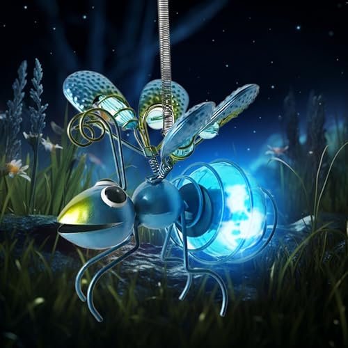 Lets Joy Gartendeko Lichterketten, Solarbetriebene Gartendeko Biene, Solarleuchten Garten im Freien, Solarlampen für Außen, Märchenhafte Gartenleuchte, Hängend Terrasse Garten Kunsthandwerk Deko