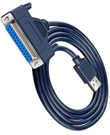 Rudiaoa Druckerkabel USB 2.0 Bis Paralleladapter DB25 Paralleler Druckerkabeladapter Mit Daumenschrauben Anschlüssen Datenübertragung