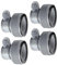 IHLOOTD Adaptateur Tuyau Piscine B, 4 Pièces Adaptateur de Tuyau de Piscine pour piscines INTEX, Raccord Pompe Piscine, Adaptateur de Conversion de Tuyau B pour Raccords 1,5 (A)