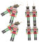 OFFIGAM 4 Pairs Christmas Nutcracker Earrings: Cute Wooden Nutcracker Dangle Earrings for Women Girls Festive Ear Hooks Jewelry for Xmas Party Stocking Fillers