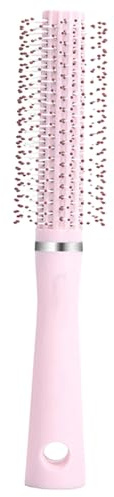 Gogogmee Runde Föhnbürste für Volumen und Locken Haarstylingbürste mit Glatten Noppen Geeignet für Pomaden und Wachse für Damen und Herren zum Frisieren Pink