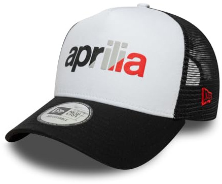 New Era 9FORTY A-Frame Trucker Cap Adjustable Aprilia Wordmark Schwarz, Einheitsgröße