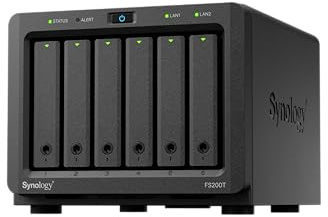 Synology FlashStation FS200T All Flash NAS 6-Bay 2.5 SATA SSD Intel Celeron J4125 4GB DDR4 (up to 8GB), 2.5GbE + 1GbE, Silent SFF Memory