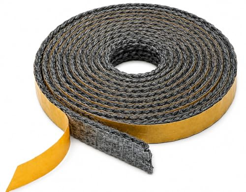 The Stove Wizard BBQ & Smoker Seal Gasket 2mm x 15mm x 1m Black | Glass fibre, Self-adhesive backing, High-temperature resistant, For BBQ and smoker lids