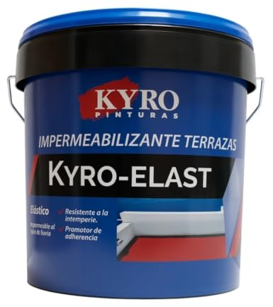 KYRO PINTURAS - Membrana de Poliuretano al Agua (Color Transparente) - Impermeabilizante de Alta Resistencia para Terrazas, Tejados - 14L, 4L y 750ml (0,75 Litros)