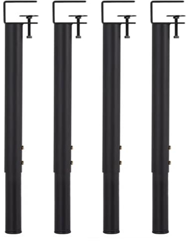 GFYHTN 24-37in Adjustable Metal Clamp Table Legs, F-Shaped Furniture Legs, Support Feet For Table DIY Furniture, No Drill Design