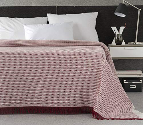 Plaidtor Nido Plaid Multiusos, Algodón, Rojo, 230x260 cm