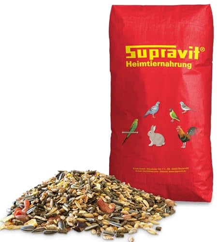 Supravit Nagerfutter I Kleintierfutter 25kg I Premium Futter | - Mischung ideal für Hamster, Kaninchen, Zwergkaninchen, Meerschweinchen, Mäuse & Ratten I Alleinfuttermittel für Nager