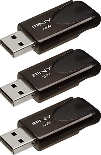 PNY Attaché 4 Lot de 3 clés USB 2.0 Noir 32 Go