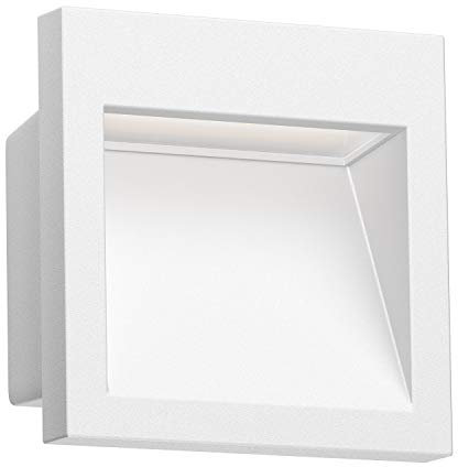 ledscom.de LED Wandeinbauleuchte NOLA, Downlight für außen, IP54 matt, 90 x 90mm, warmweiß