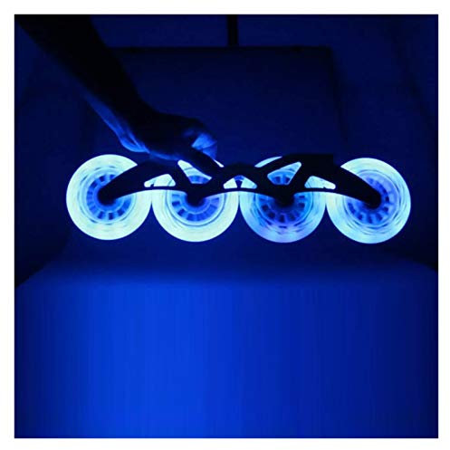 TTSJSM Inliner Rollen Speed Skate Flashing Rad 6 Stück 90A 90mm 100mm 110mm Eisschnelllauf leichte Räder for den Außen- und Innen Rollerblade Wheels (Color : Colorful 110mm)