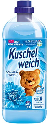 Kuschelweich Sommerwind Weichspüler Flüssigkeit Frisch ergibt 33 Waschladungen 1L