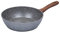 RESTO Tiefe Bratpfanne 26 cm, Wokpfanne aus geschmiedetem Aluminium mit vierschichtiger Marmor-Antihaftbeschichtung und mit ergonomischem weichem Griff in Holzoptik (h= 7 cm)