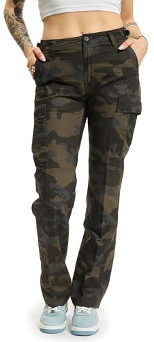 Brandit Women BDU Ripstop Pants, color: darkcamo, size: 28