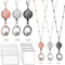 cobee Lot de 3 cordons rétractables avec porte-badge transparents étanches et porte-clés (or rose, noir, argenté)