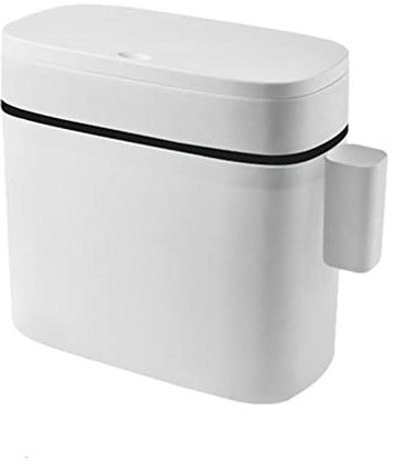 LIFKOME Badezimmer-Mülleimer, 14 l Badezimmer-Mülleimer mit Deckel, schlanker schmaler Schlafzimmer-Mülleimer, Abfalleimer Press-Typ-Deckel, Müllbehälter für Küche, WC, Wohnzimmer, Büro