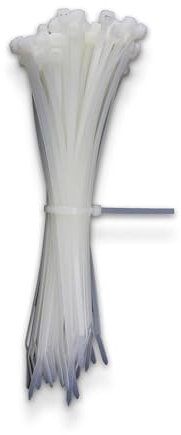 Kabelbinder Weiß/natural 100 Stück, 100 mm x 2,5 mm mit 8 kg Zugfestigkeit aus Nylon 66, permanent schließend WeltiesSmartTools