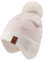 XIAOHAWANG Baby Strickmütze Winter Babymütze Junge Warme Kindermütze Junge Beanie Mütze Dicke Wintermütze für Herbst,Winter(Weiß Herz-Hut,4-7Jahren)