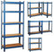 COZYBRITE Garage Shelving Units 5 Tier Heavy Duty Shed Storage Racking Shelf Metal Boltless 875kg Capacity 175kg Per Shelf for Warehouse Workshop Office (Blue, 70x30x150cm)